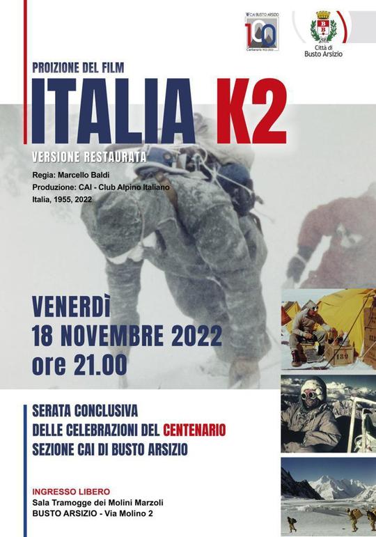 Serata conclusiva delle celebrazioni per il centenario del CAI di Busto