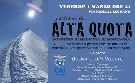 Serata al CAI di Legnano sulle problematiche dell'alta quota