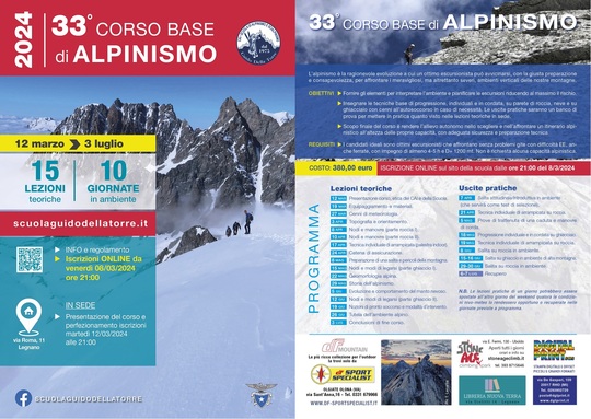 Programma Corso Base di Alpinismo